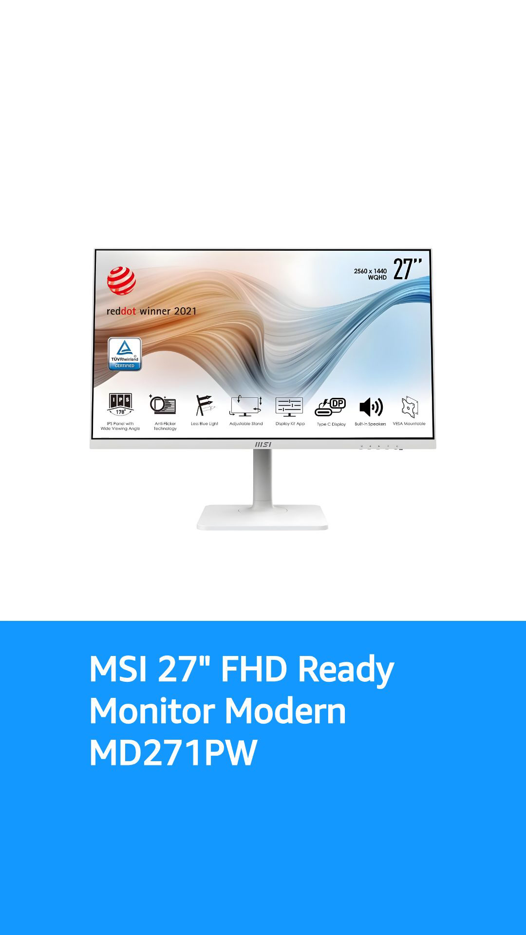 MSI Full FHD Anti-Glare 5ms 1920 x 1080 IPS 75Hz Refresh Rate FHD